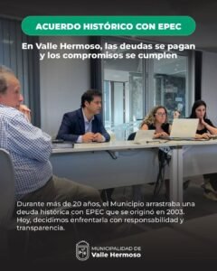 En Valle Hermoso Las deudas se pagan, y los compromisos se cumplen….