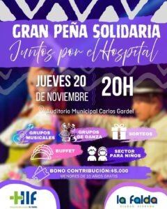 Gran Peña Solidaria “Juntos por el Hospital”…