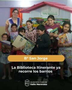 La Biblioteca Itinerante ya recorre los barrios de Valle Hermoso…