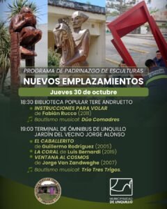 CONTINÚAN LOS EMPLAZAMIENTOS DE ESCULTURAS…