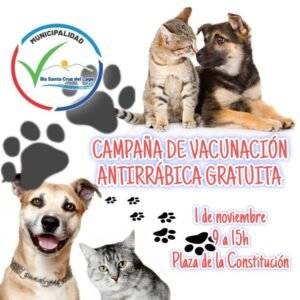 Vacunación Antirrábica Gratuita en Villa Santa Cruz del Lago…