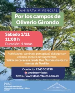 CAMINATA VIVENCIAL POR LOS CAMPOS DEL POETA OLIVERIO GIRONDO…