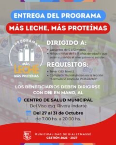 PROGRAMA “MÁS LECHE, MÁS PROTEÍNAS”…