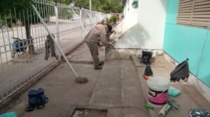 Pintamos y arreglamos la Escuela, con cariño cuidamos a los estudiantes de Güemes….
