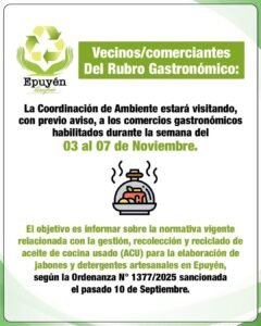 ¡Atención vecinos y comerciantes gastronómicos de Epuyén!…