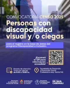 ¡Convocatoria a personas con discapacidad visual o ciegas!…