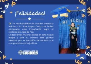 ¡Felicidades a la nueva Juez de Paz,Carla Reyes!…