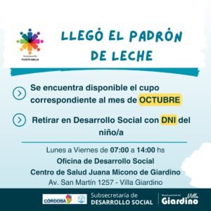 ¡Llegó el padrón de leche!…