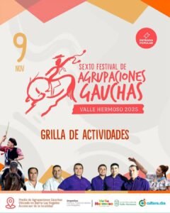 ¡Se viene el 6º Festival de Agrupaciones Gauchas de Valle Hermoso!…