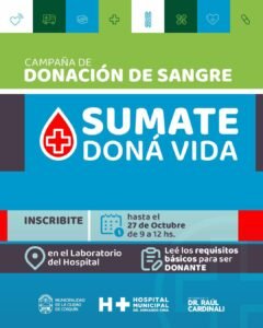 ¡Sumate, doná vida!…