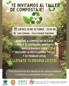 ¡Te invitamos al Taller de Compostaje!…
