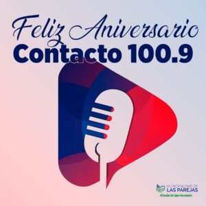 Feliz Aniversario a Contacto Radio 100.9 !!! Vaya nuestro saludo a todos los integrantes de tan prestigiosa emisora….