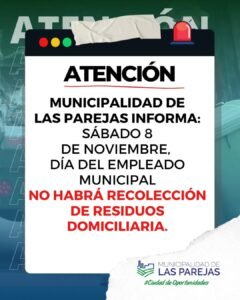 MUNICIPALIDAD DE LAS PAREJAS INFORMA:…