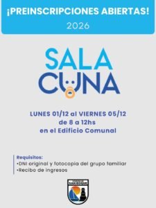 PREINSCRIPCIONES SALA CUNA 2026…