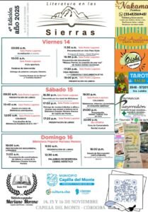 “Literatura en las Sierras 2025” – Capilla del Monte celebra el arte con el cine como eje…