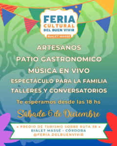 Llega la 2° edición de la Feria Cultural del Buen Vivir a Bialet Massé