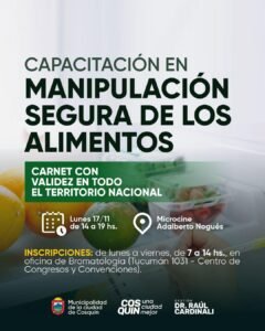 ¡Capacitación en Manipulación Segura de Alimentos!…