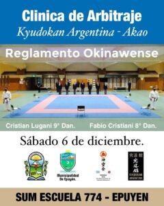 Clínica de Arbitraje Karate Do en Epuyén….