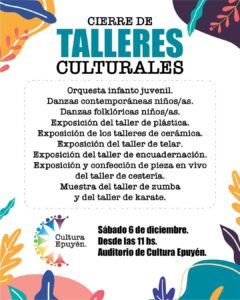 ¡Cierre de Talleres en la Dirección de Cultura!…