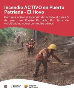 INCENDIO ACTIVO en Puerto Patriada…