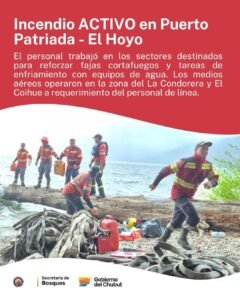 INCENDIO ACTIVO en Puerto Patriada…