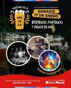 Conoce los artistas que nos acompañan este Sábado en la Peatonal de la Cerveza 2026…