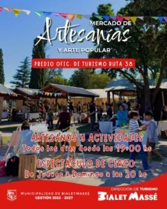 Feria de Artesanos en el corazón de Punilla – Verano 2026 en Bialet Massé…