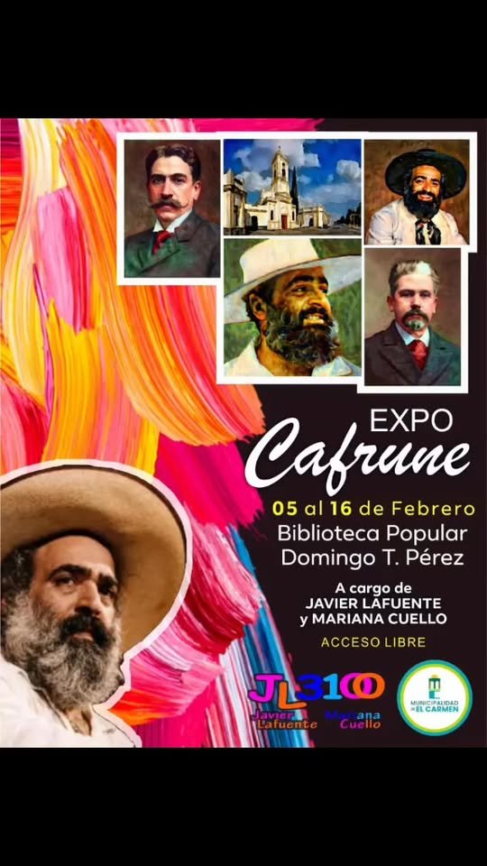 Exposición Cafrune del 5 al 16 de febrero en Biblioteca popular Domingo T. Pérez