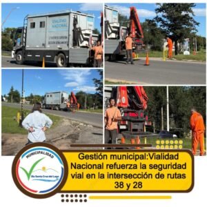 Vialidad Nacional, a través del área de Seguridad Vial, llevó adelante tareas de refuerzo en la demarcación horizontal en la zona de cruce d…