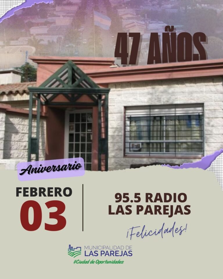 Feliz Aniversario a Radio Las Parejas !!! Vaya nuestro saludo a todos los integrantes de tan prestigiosa emisora….