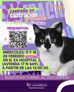 CAMPAÑA DE CASTRACIÓN GRATUITA Y VACUNACIÓN ANTIRRÁBICA…
