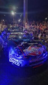 Elio Craparo, presentó su nuevo auto, un Ford Mustang y el nuevo equipo de Emmanuel Moriatis en la Sociedad Rural de Chacabuco.