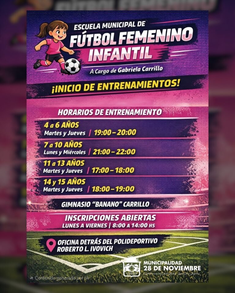 Escuela Municipal de Fútbol Femenino Infantil…