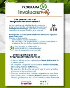 La Municipalidad de Villa Giardino comienza con la primera etapa del programa involucrarnos. A partir del dia 12 de febrero de 2026 estaremo…
