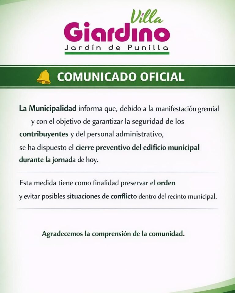 COMUNICADO OFICIAL…