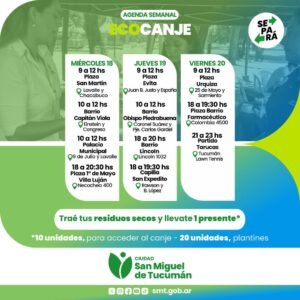 Dónde habrá jornadas de Eco Canje esta semana….