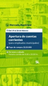Apertura de cuentas en el Mercado Municipal….