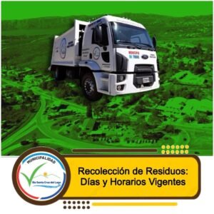 Se recuerda a vecinos y comerciantes que el servicio de recolección domiciliaria se realiza los días lunes, miércoles y viernes, de 7:00 a 1…