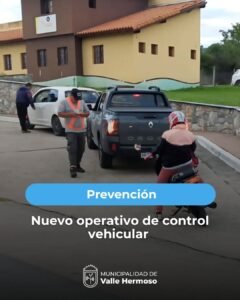 Nuevo control vehicular en Valle Hermoso | Prevención de picadas…