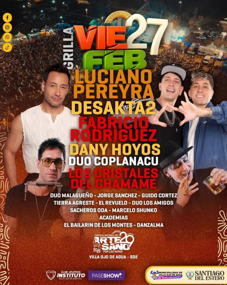 FESTIVAL NACIONAL DEL ARTESANO | VIERNES 27 DE FEBRERO…