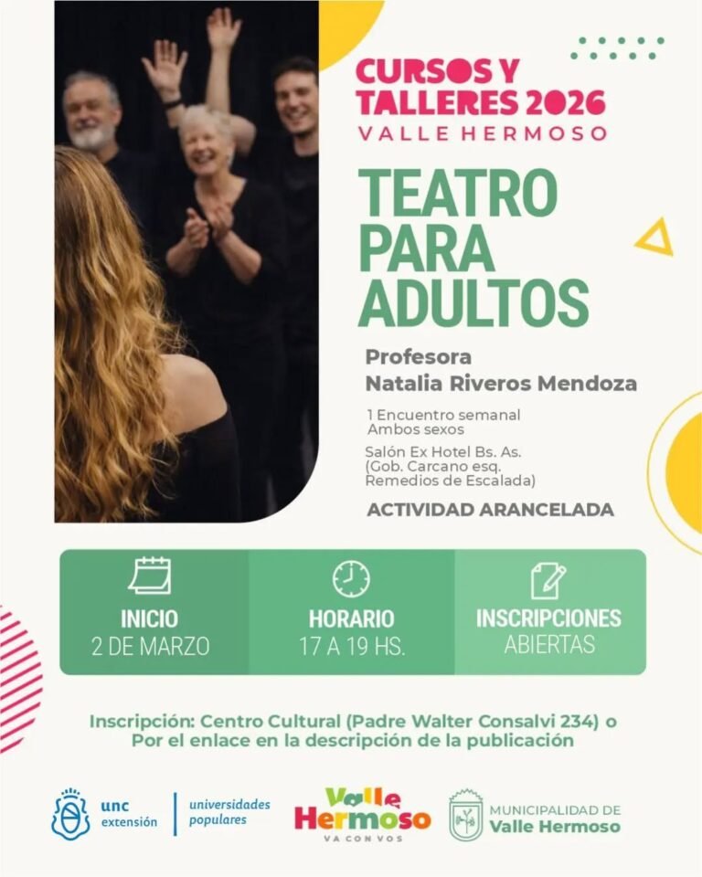 Cursos y Talleres Valle Hermoso 2026…