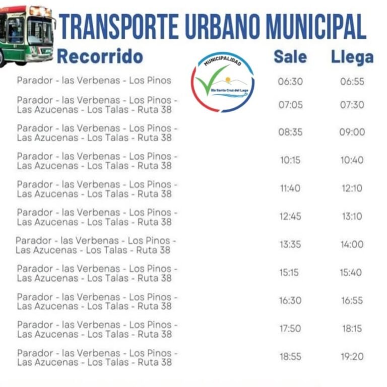 Informamos a los vecinos que, con motivo del inicio del ciclo lectivo, se ha implementado un nuevo esquema horario en el servicio de Transpo…