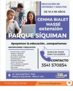 CENMA Bialet Massé | Extensión Parque Siquiman…