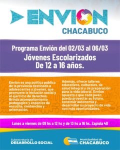 Inscripción 2026 al Programa Envión…