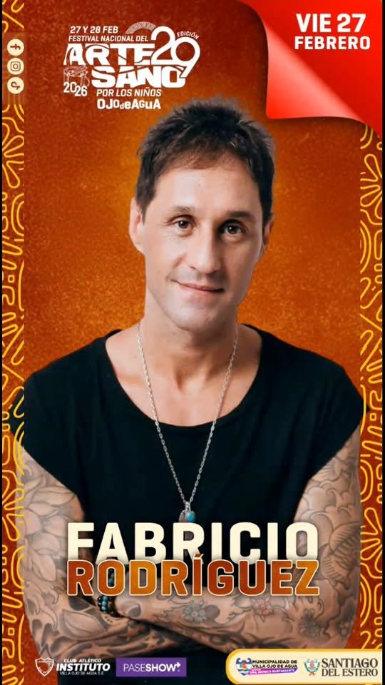 FABRICIO RODRÍGUEZ VUELVE AL FESTIVAL NACIONAL DEL ARTESANO…