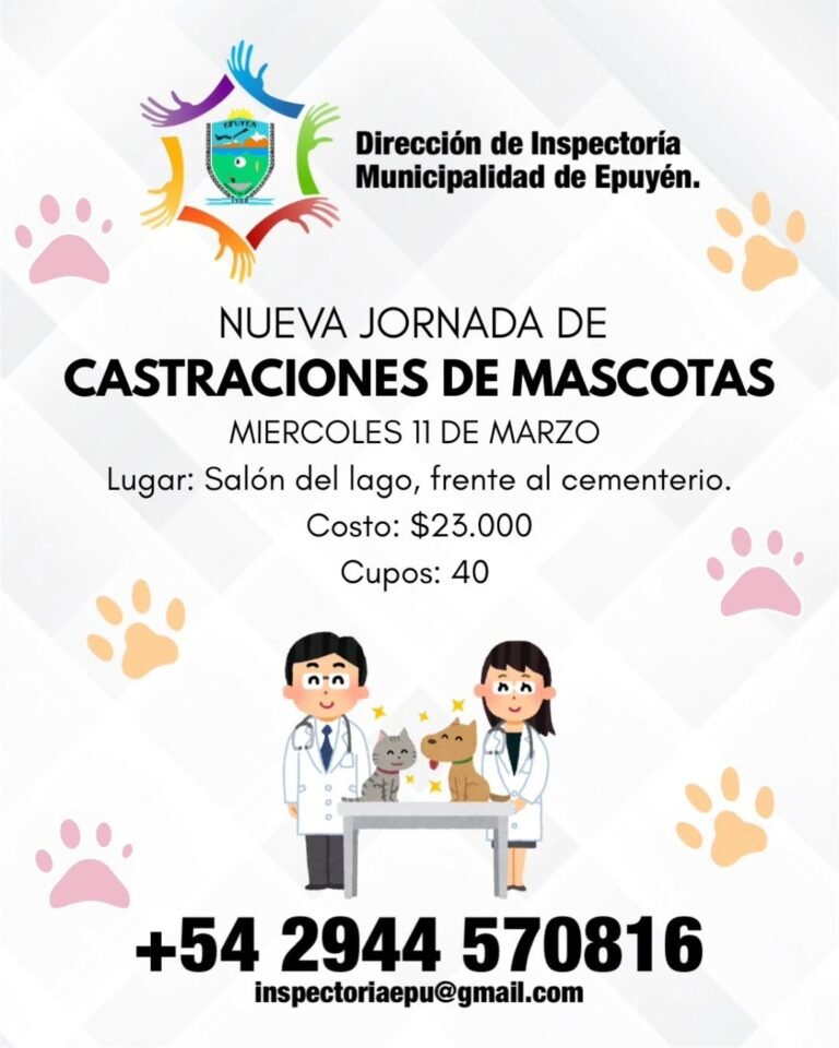 Nueva campaña de castración en Epuyén:…