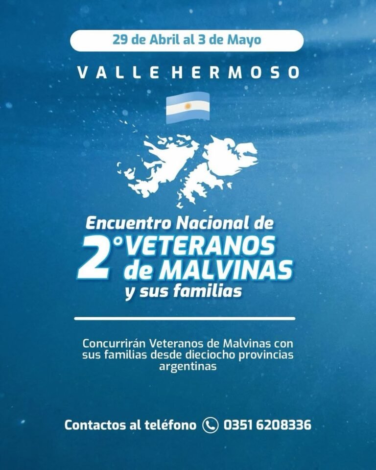 Se viene el 2° Encuentro de Veteranos de Malvinas y sus familias en Valle Hermoso…