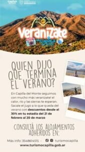 \u00bfQui\u00e9n dijo que termina el verano?\ud83c\udf1e\u26f1\ufe0f\u26f0\ufe0f\n\nEn Capilla del Monte seguimos con mucho m\u00e1s Veraniz…