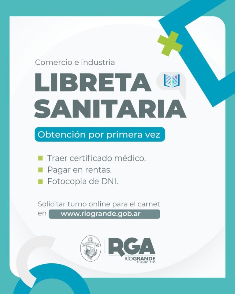 ¿Necesitás sacar tu libreta sanitaria?…