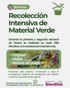 Recolección Intensiva de Material Verde…